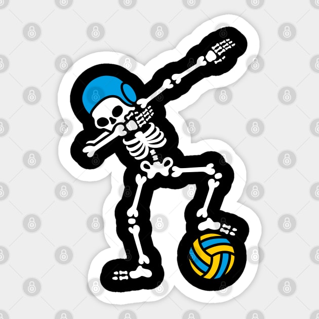 Dab dabbing skeleton Water polo Halloween Sticker by LaundryFactory